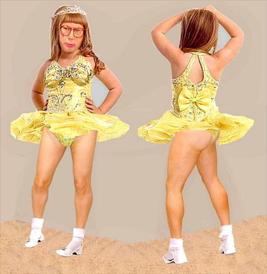 Yellow girls short pageant dress
Keywords: fetish;crossdresser;cd;petticoat;tranny;trans;tgirl;sissy;shemale;transexual;transvestite;drag